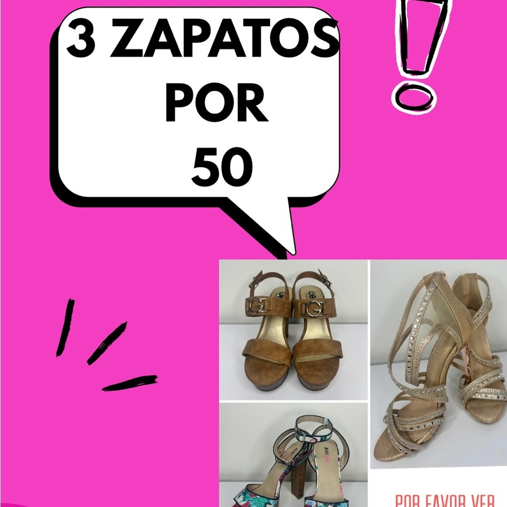 women's heel by guess, venus and just fab size 7See photo please have some flaws
